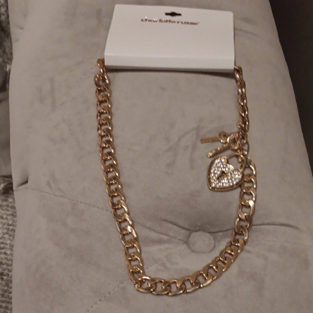 Charlotte Russe Gold Necklace with Heart Charm
